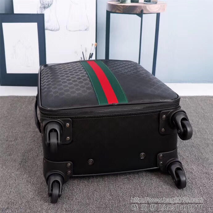 GUCCI古馳 專櫃限量版 超耐磨損萬向輪 加厚全鋁合金 時尚個性拉杆箱 16寸旅行箱 可登機  xbt1026